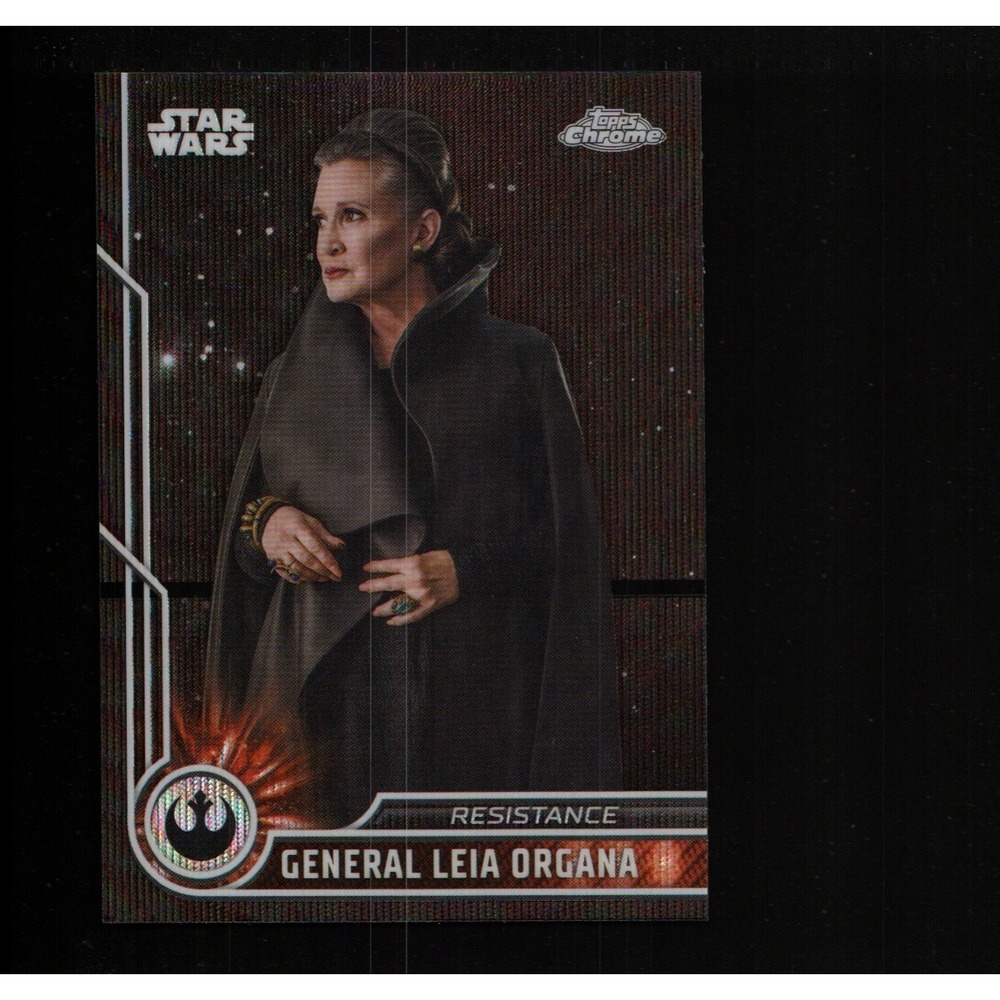 2023 Topps Chrome Star Wars General Leia Organa #56 Resistance Base Chrome Card
